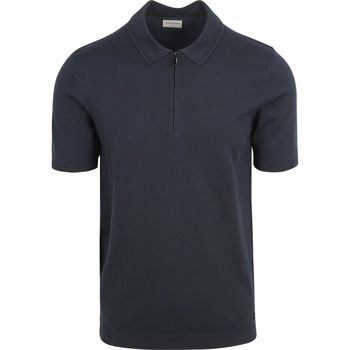 No Excess T-shirt  Half Zip Poloshirt Navy