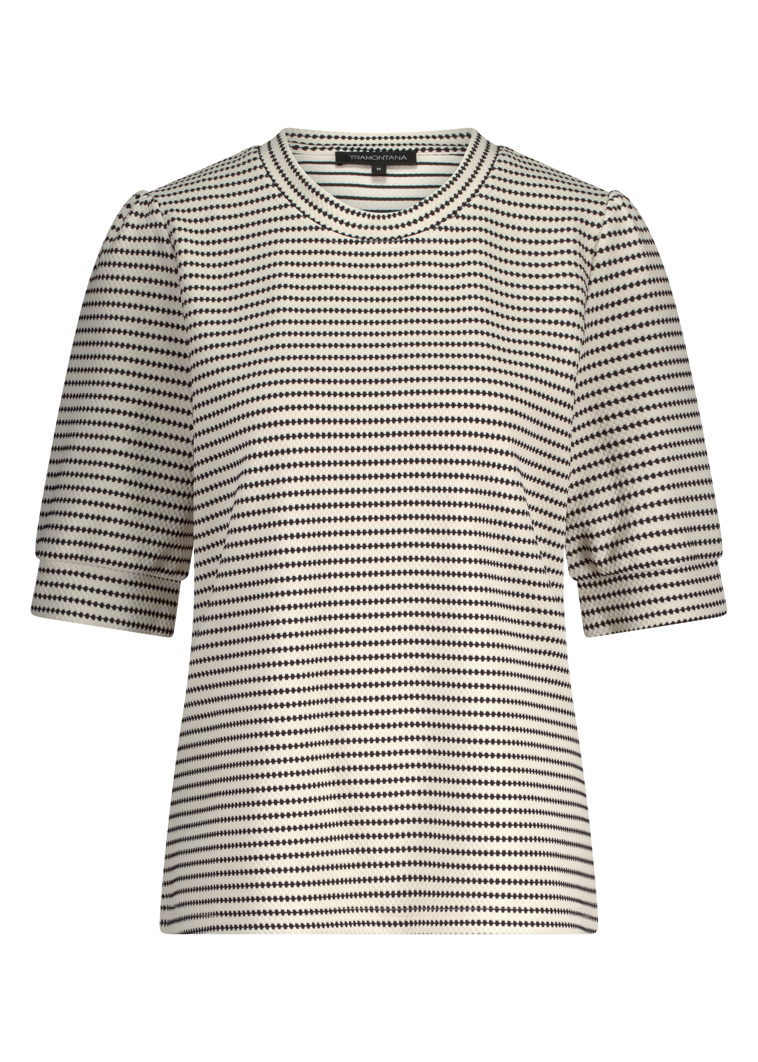 Tramontana fancy striped top c46-17-401 006801 stone melange