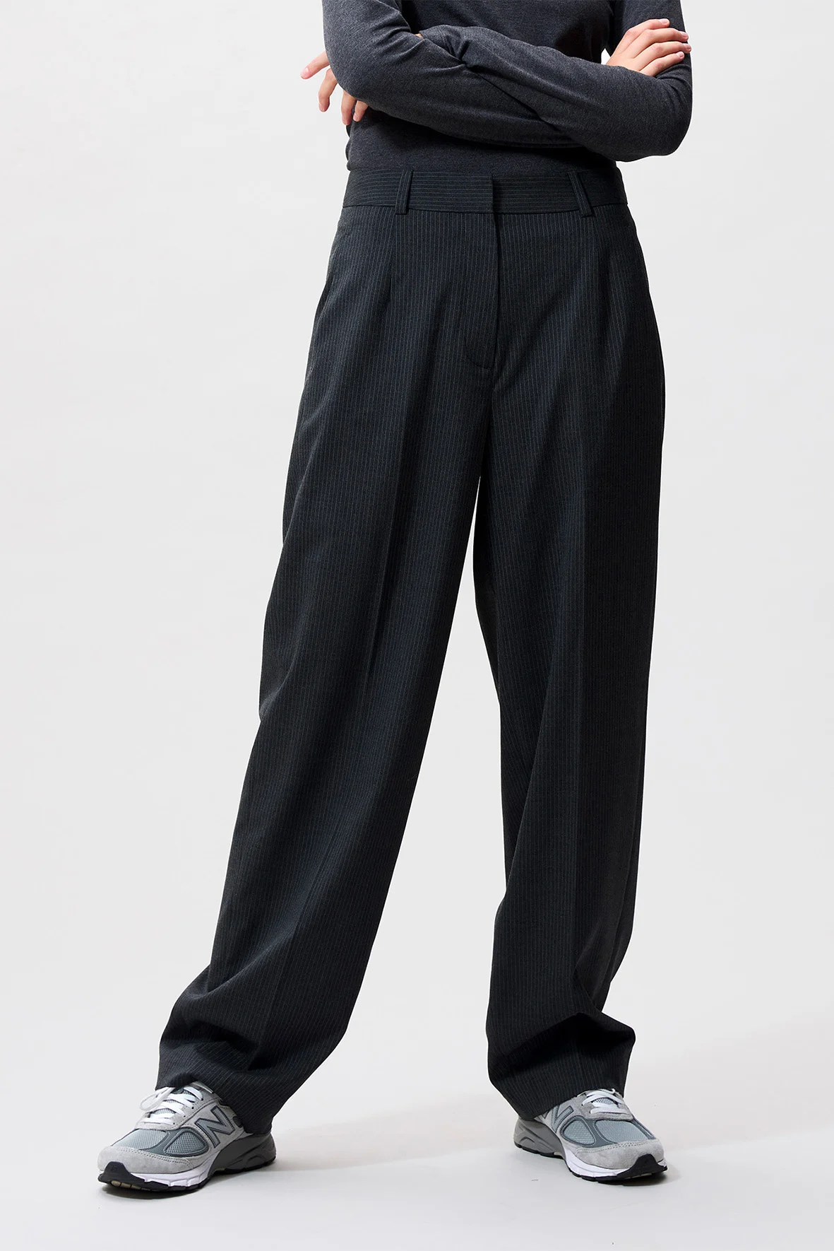 Catwalk Junkie 2504023008 pinstripe tapered trousers