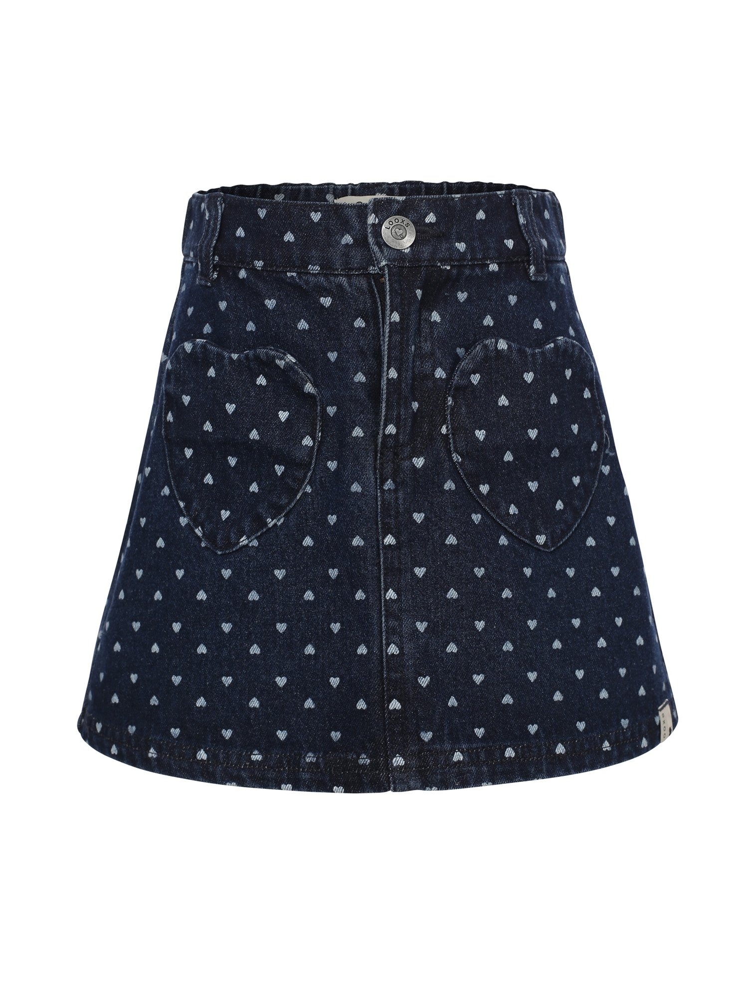 LOOXS Little winter denim rok meisjes - blauw - hart