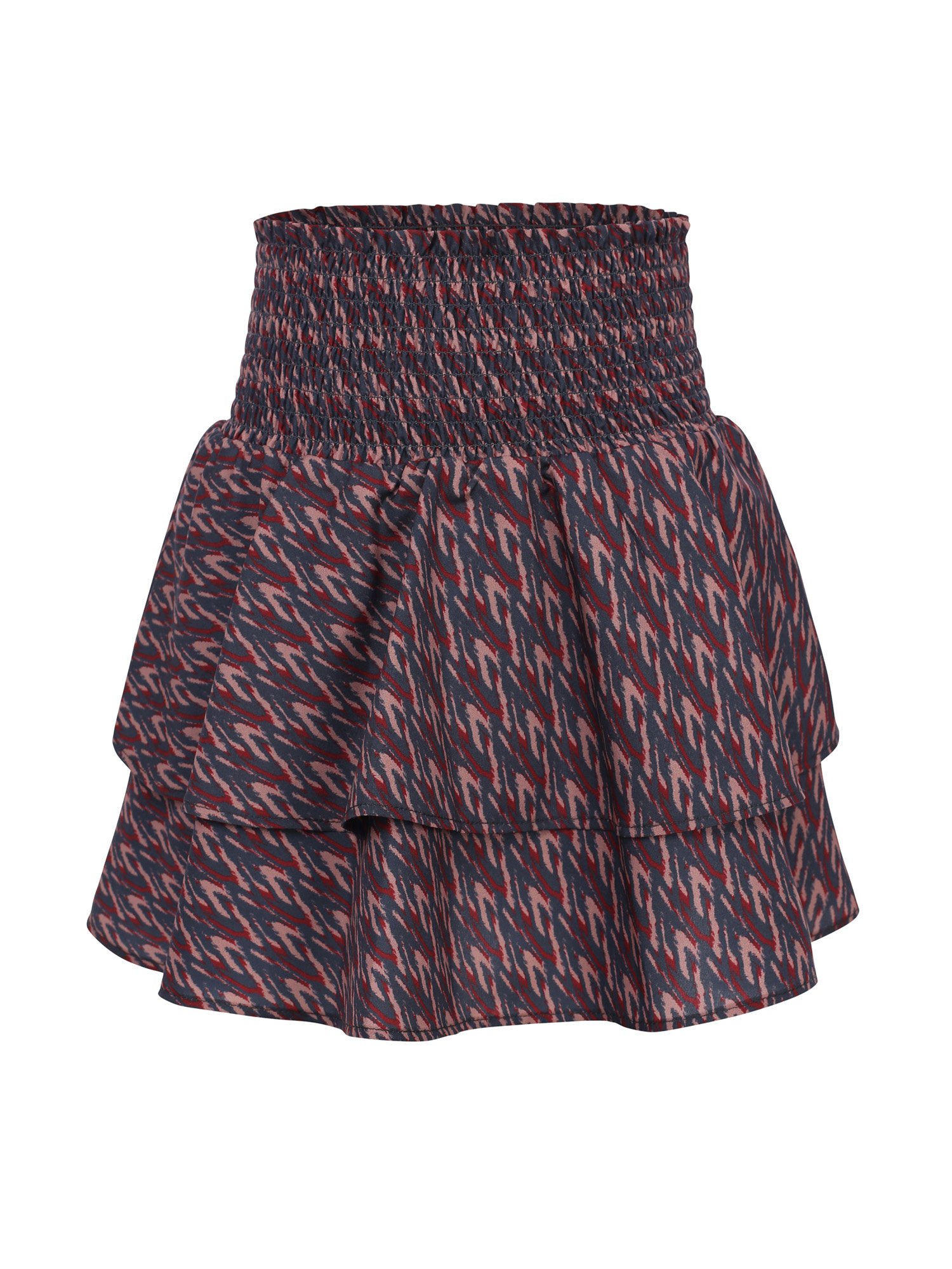 LOOXS 10sixteen winter smock skort meisjes - bordeaux rood/roze - camouflage