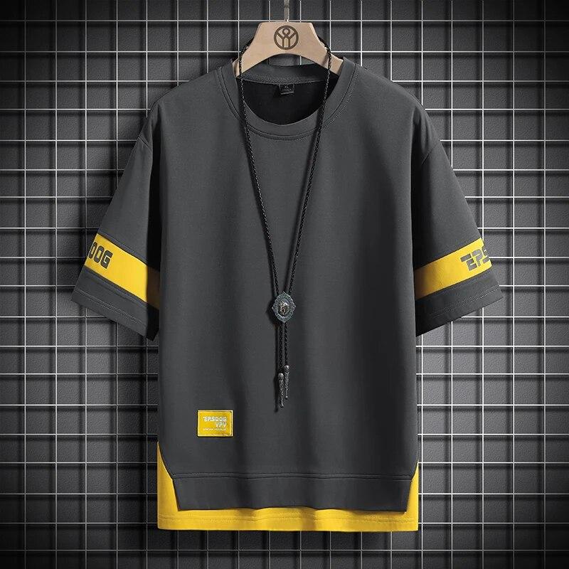 SHIZI Hiphop losse heren streetwear t-shirts casual klassieke zomer korte mouwen t-shirt zwart wit t-shirt tees oversize XXXXXL