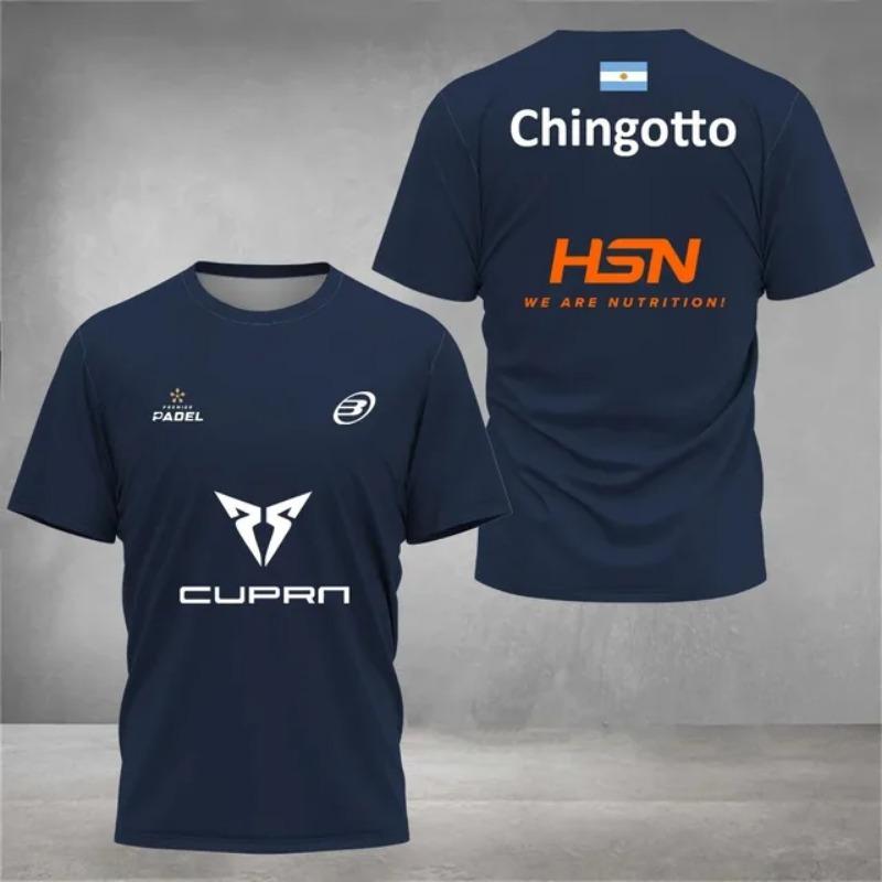 Zengyanqin02 Padel Wear Sport Jersey Heren T-shirt Dames Fitness Sneldrogende Tops Zomer Ademend T-shirt Padel Korte Mouw Herenkleding M
