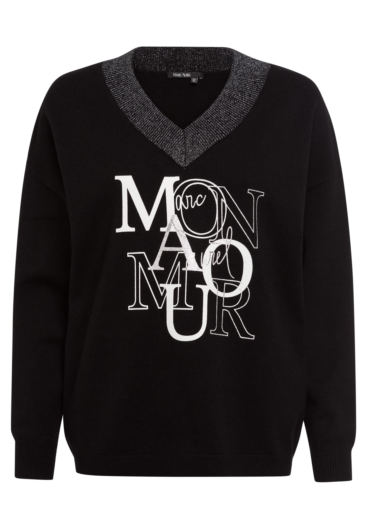 MARC AUREL Pullover mit Motto-Print