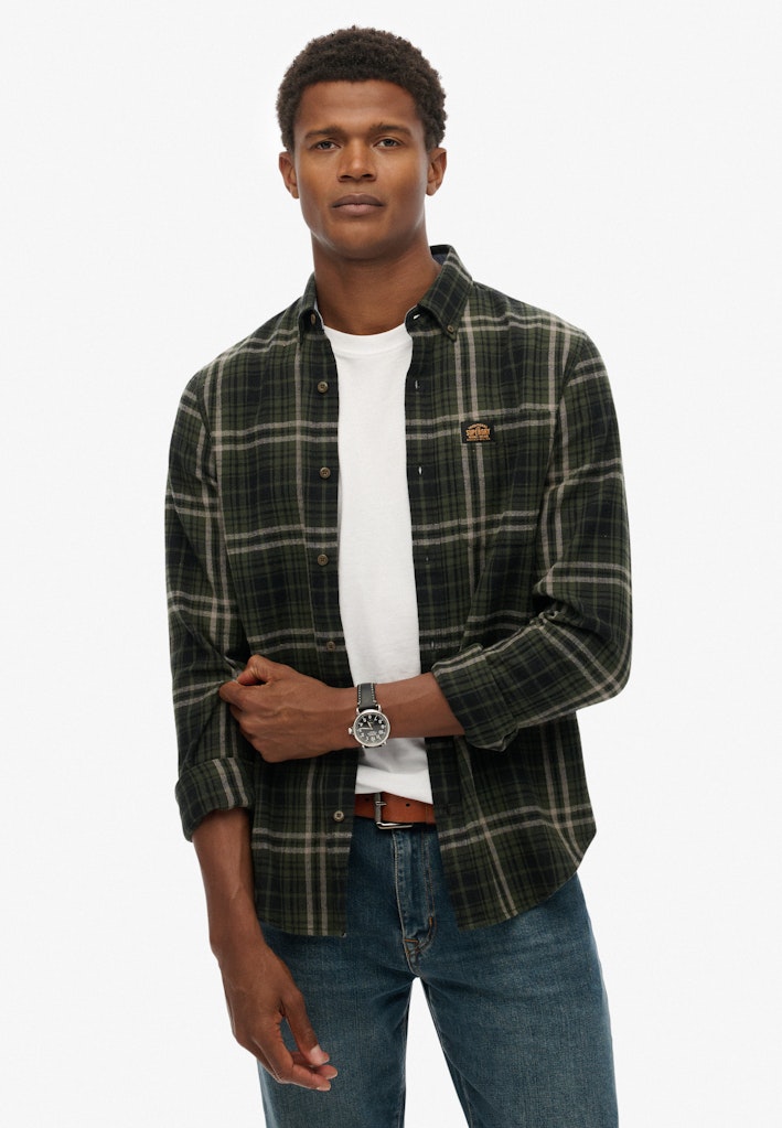 Superdry Kartoenen houthakkers overhemd ls dessin