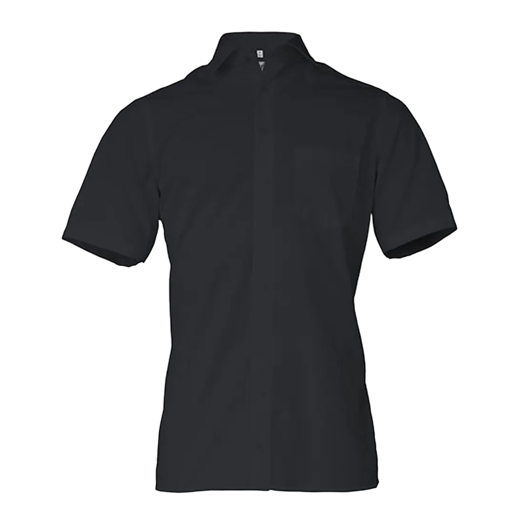 Marvelis Heren poplin modern overhemd met korte mouwen