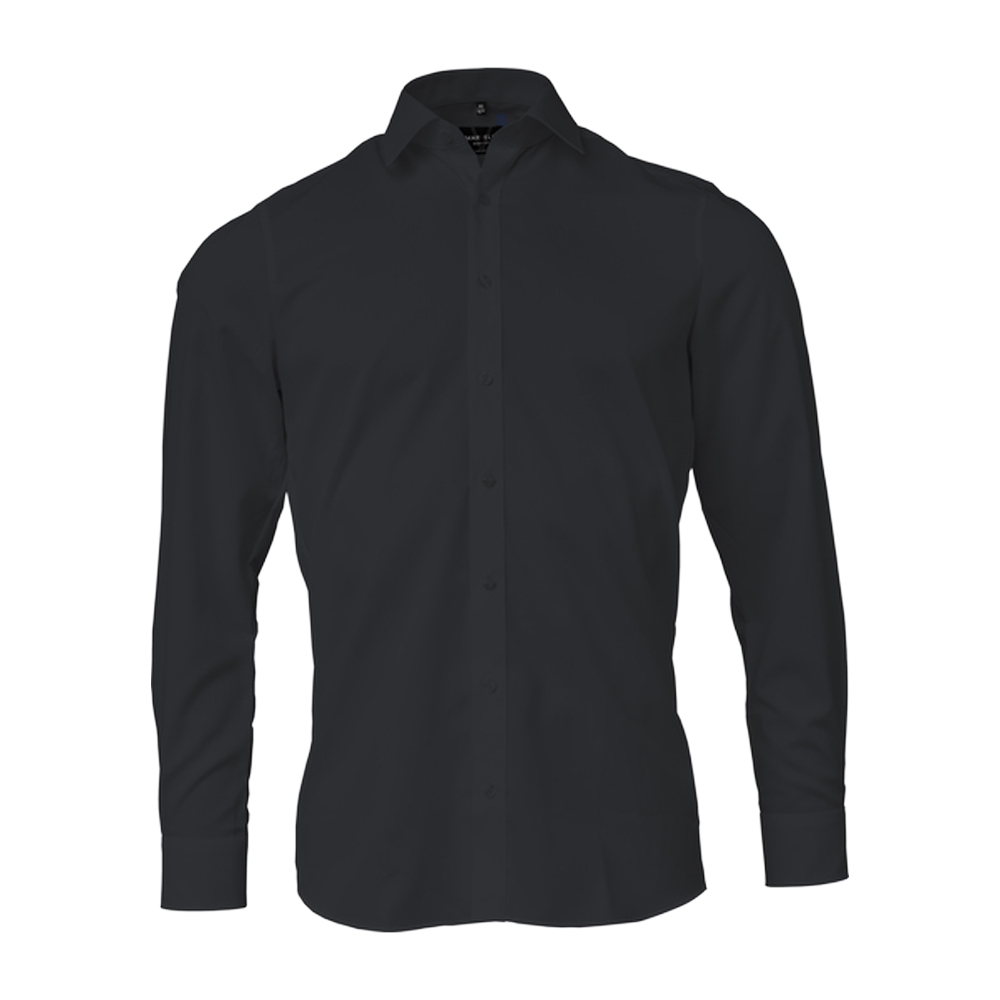 Marvelis Heren poplin slim overhemd met lange mouwen