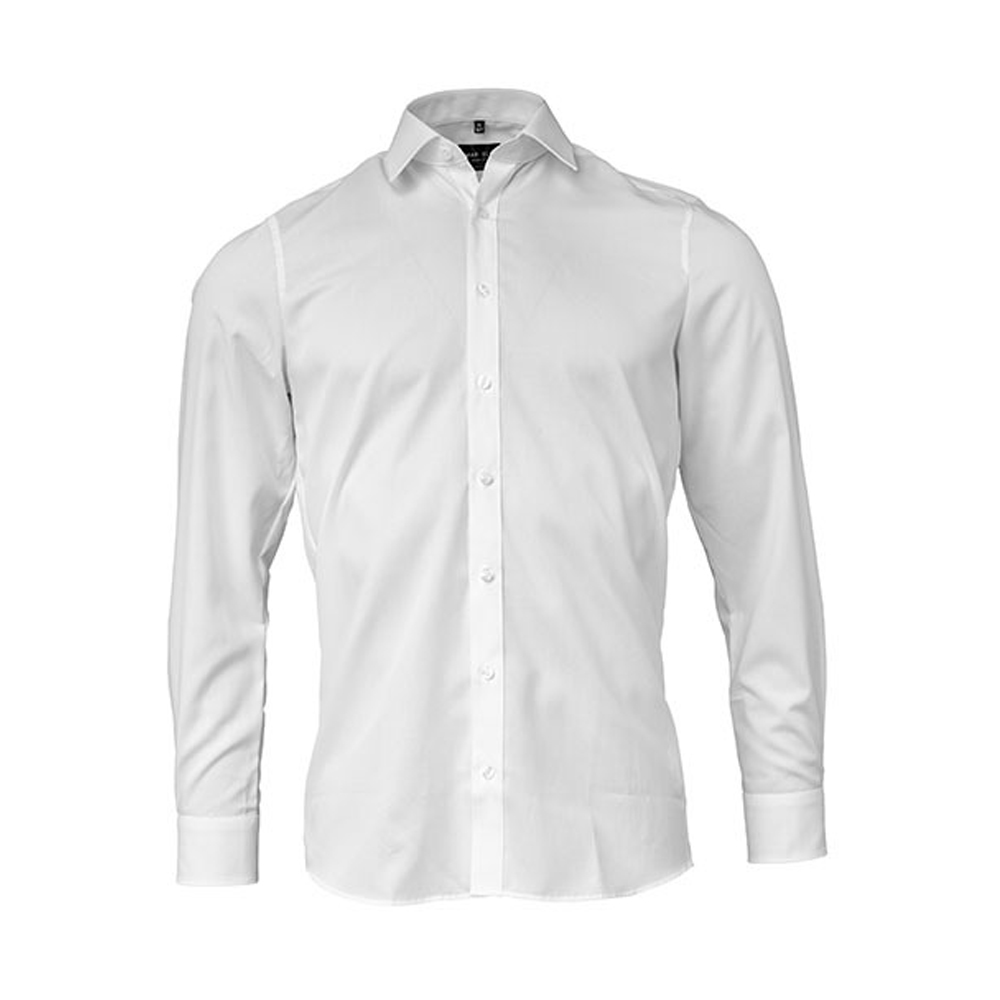 Marvelis Heren poplin slim overhemd met lange mouwen