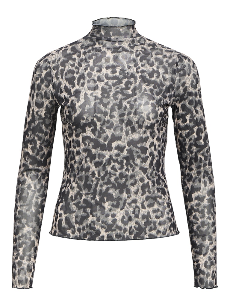 Object objnela ls o-neck mesh top rep 23046001 black