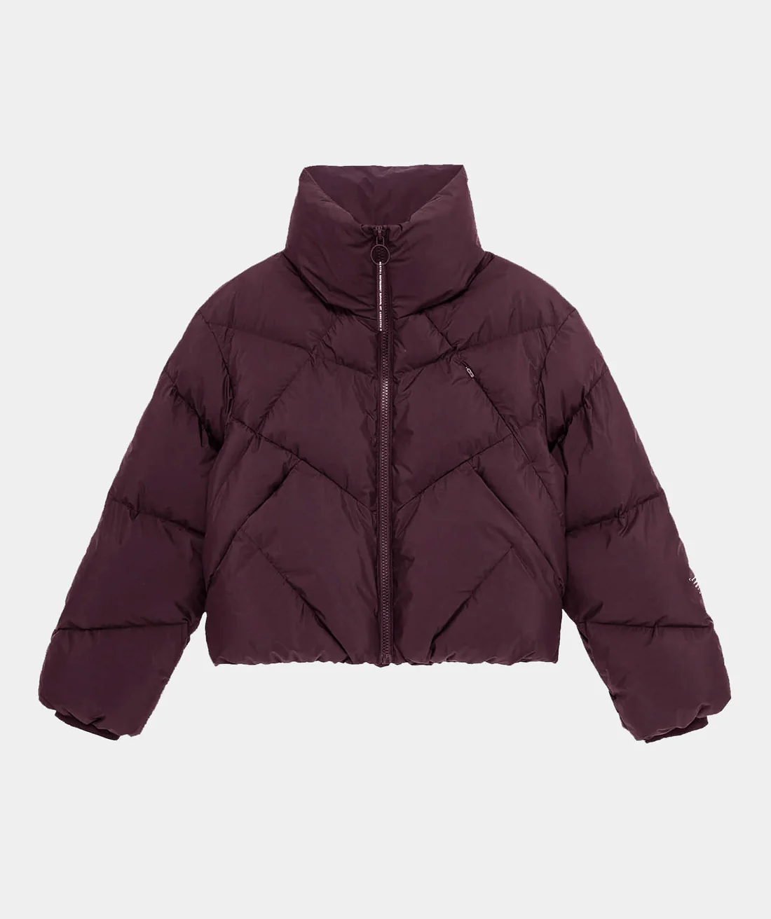 Krakatau nebula short puffer jacket qw531 -712 burgundy