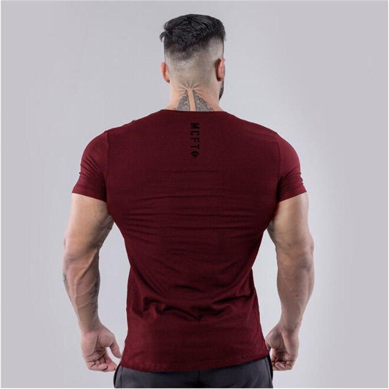 Muscleguys Zomer V-hals Gymkleding Katoen Fitness Korte Mouw T-shirt Heren Casual Basic Stijlvol T-shirt Heren Buitensport Tops Tees XXL