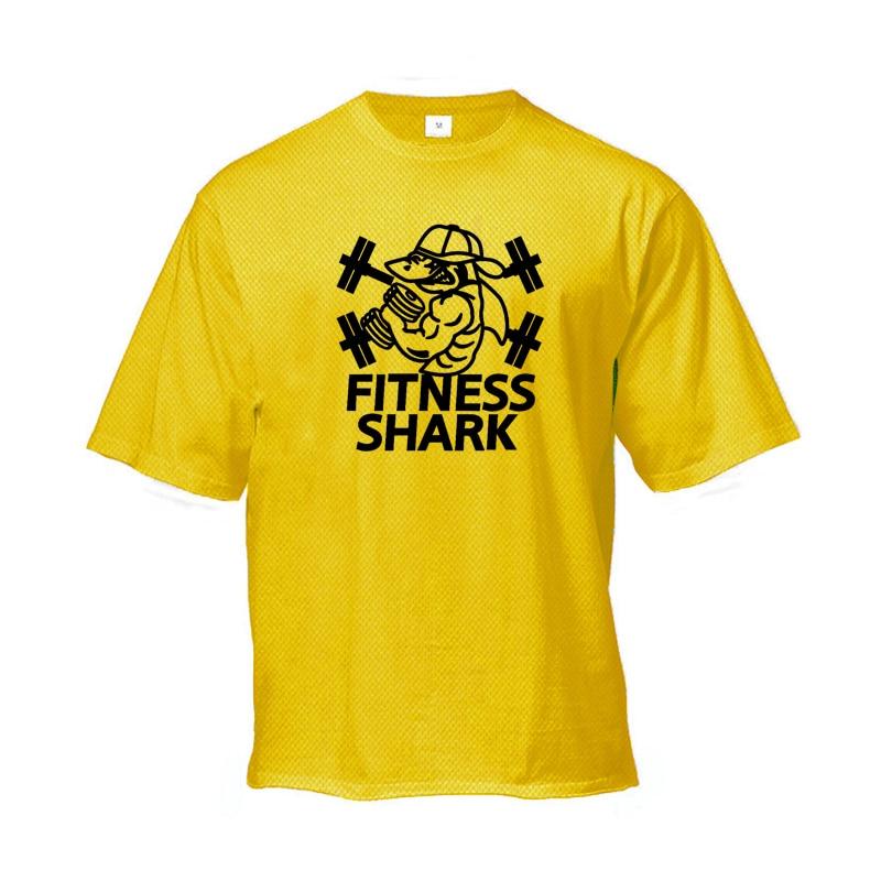 Muscleguys Heren Outdoor Vochtabsorberend Ademend Sneldrogend T-shirt Grote Maat Sport Running T-shirt XXL geel