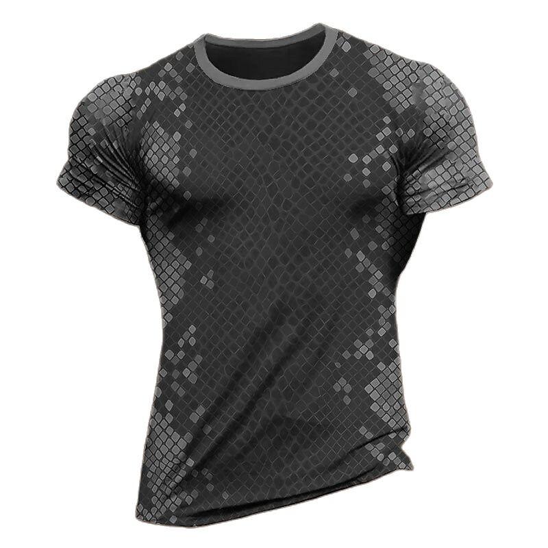 ETST 03 Zomer sneldrogend materiaal sport-T-shirts Outdoor Run Fitness trainingspakken Mode O-hals T-shirt voor heren Casual ademende tops L