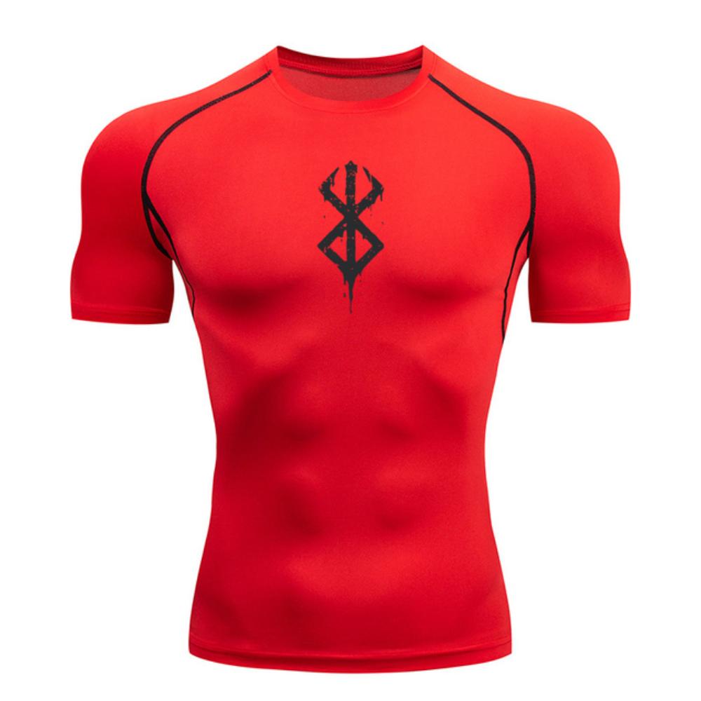 Kukebang Anime Berserk Guts heren compressieshirt Fitness Sport Running Tight Gym T-shirts Tops Tee Zomer L