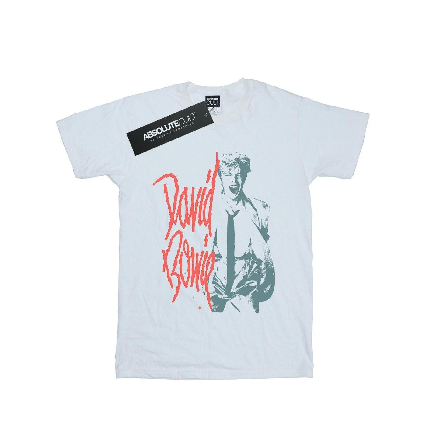 David Bowie Heren Mono Shout T-shirt M wit