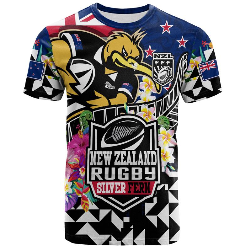 ETST 007 T-shirt 3D Nieuw-Zeelandse Maori Rugbybal Afdrukken Sport Fitness Snel Drogende T-shirts Voor Heren Kindermode Hawaiiaanse Gymkleding Top 6XL