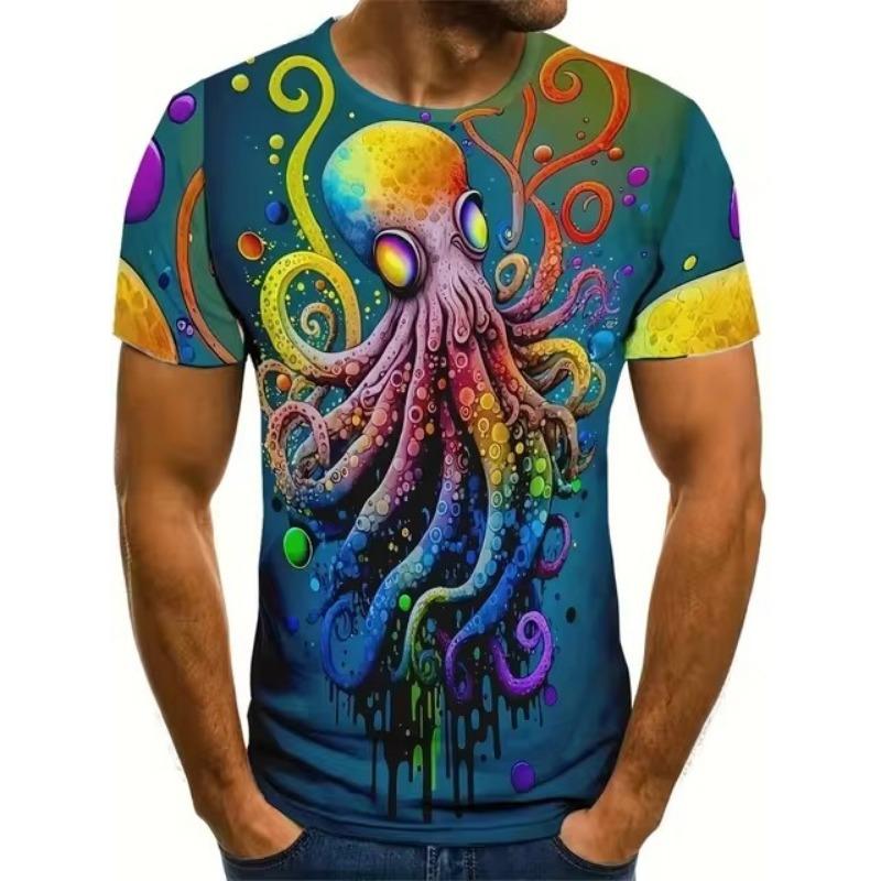 Forever Men Heren T-shirt Snel drogende tops Zomermode Straat Korte mouw T-shirts 3D grafische print T-shirts Oversized herenkleding S
