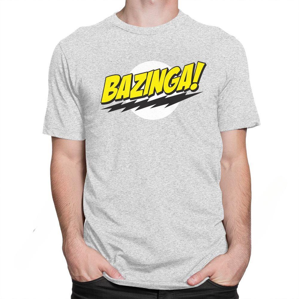 WowClassic The Big Bang Theory Bazinga T-shirt Heren 100% Katoen Knappe Sheldon Cooper T-shirt Geek Tbbt Tee Tops Merch Cadeau L