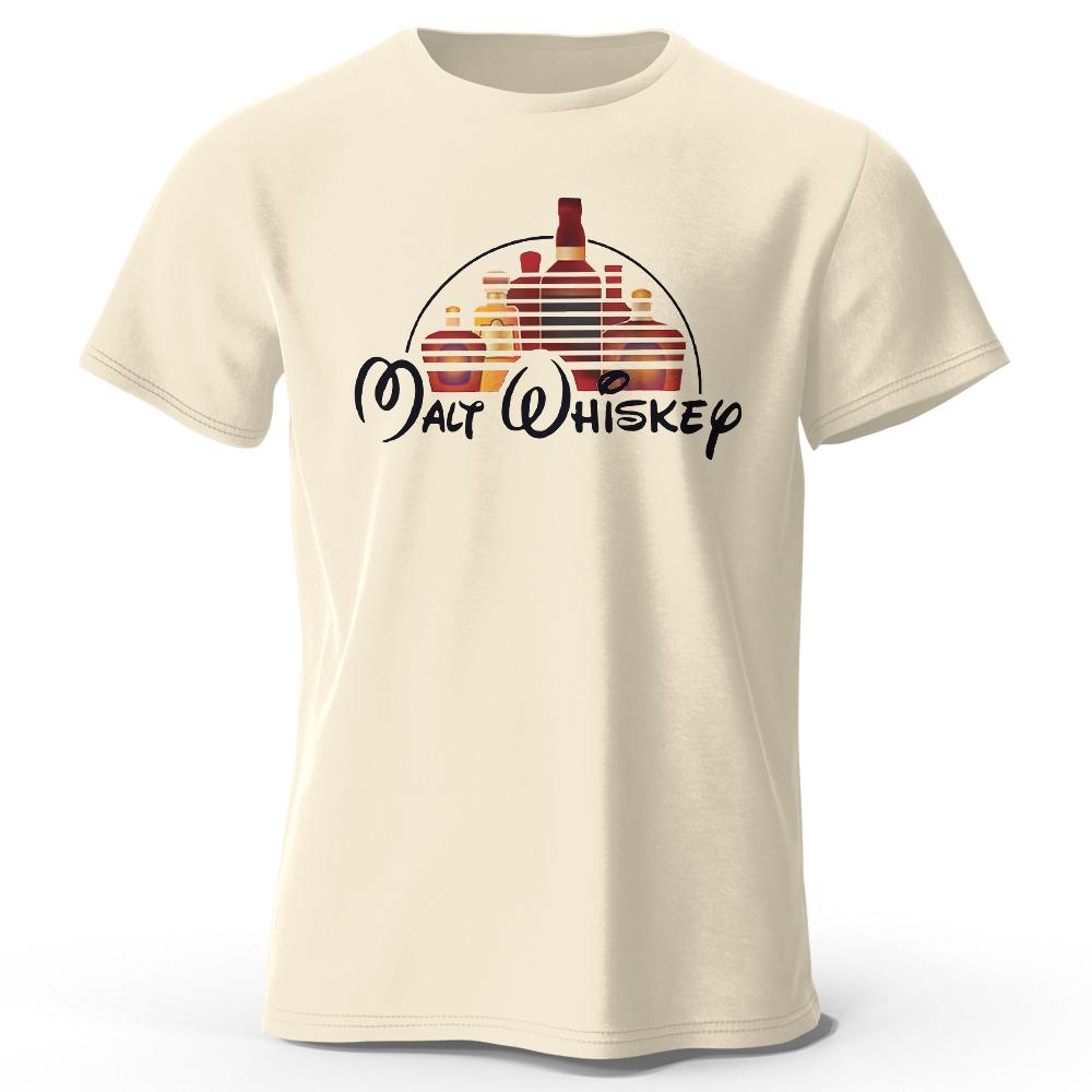 WowClassic Heren Malt Whiskey Bedrukt T-shirt 100% Katoen Oversized Grappige Grafische T-shirts voor Heren Dames Zomer Tops XL