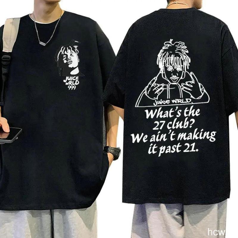 The second face a man Rapper JUICE WRLD klassiek T-shirt met korte mouwen en print 2XL