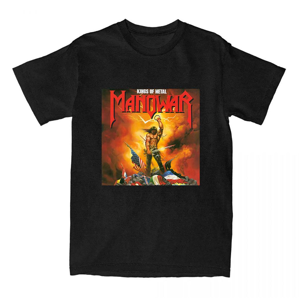 Planet clothing wholesale Manowar Hip Hop Band Print T-shirts The Blood Our Enemies Tour 2025 Tees Korte Mouw Katoenen T-shirt Grafisch Shirt XL