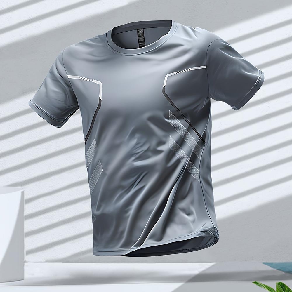 New trendy clothing 3D Geprint Heren T-shirt Sport Hardlopen Outdoor Workout Sneldrogend Ademend Korte Mouw Ronde Hals Tees Zomer Losse Tops L