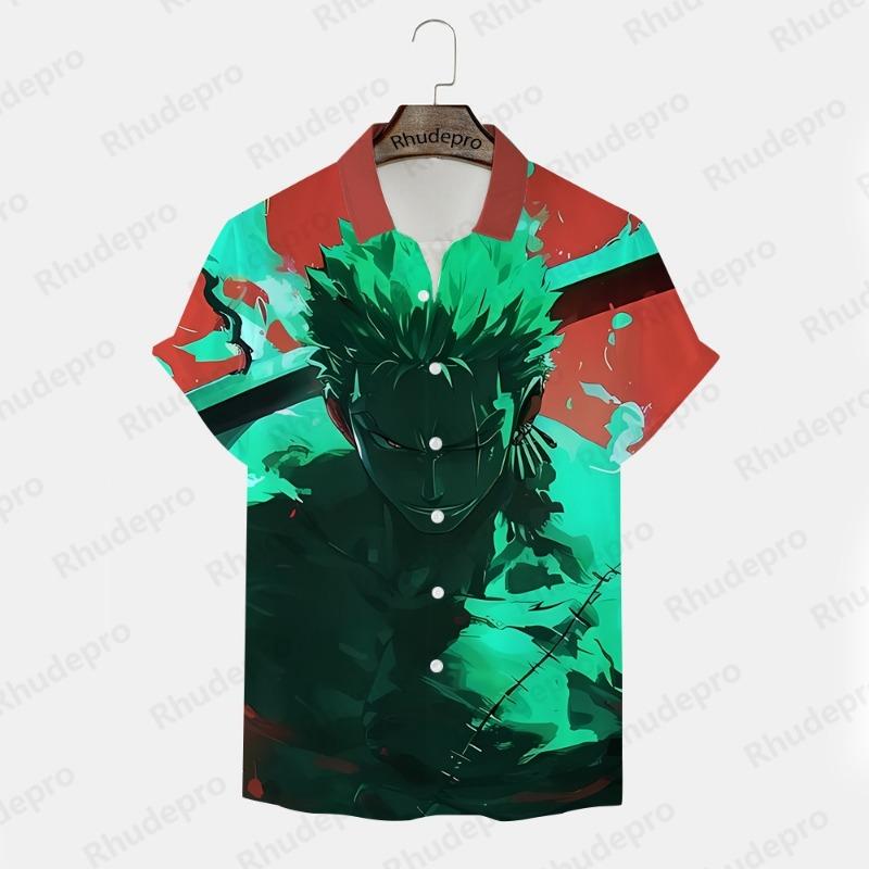 ETST0012 Men's Shirt Printed Y2k Harajuku Style Goku 2024 Trend Anime Short Sleeve Clothing New T-shirts Tops S