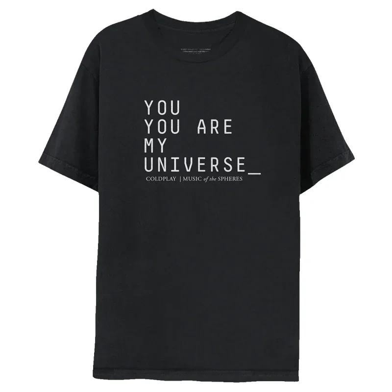 ZheXiong TEE 2025 Klassiek Coldplay Band T-shirt Britse Rockmuziek Heren en Dames Casual T-shirt Korte Mouw Tee Katoenen Tops Zomerkleding S