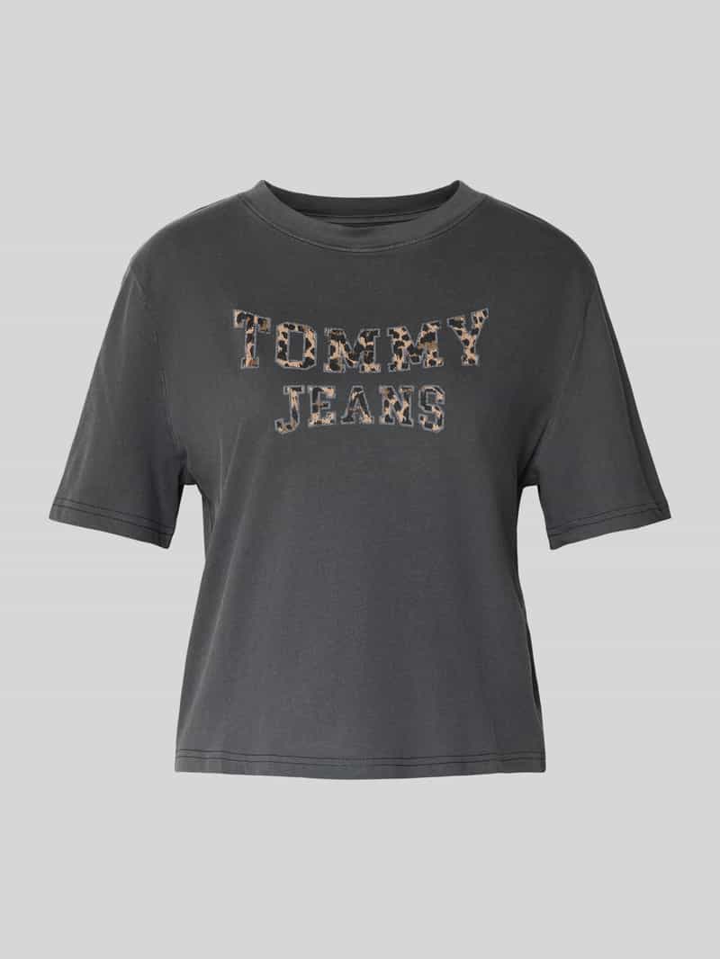 TOMMY JEANS Shirt met korte mouwen TJW BXY LEOPARD VARSITY TEE