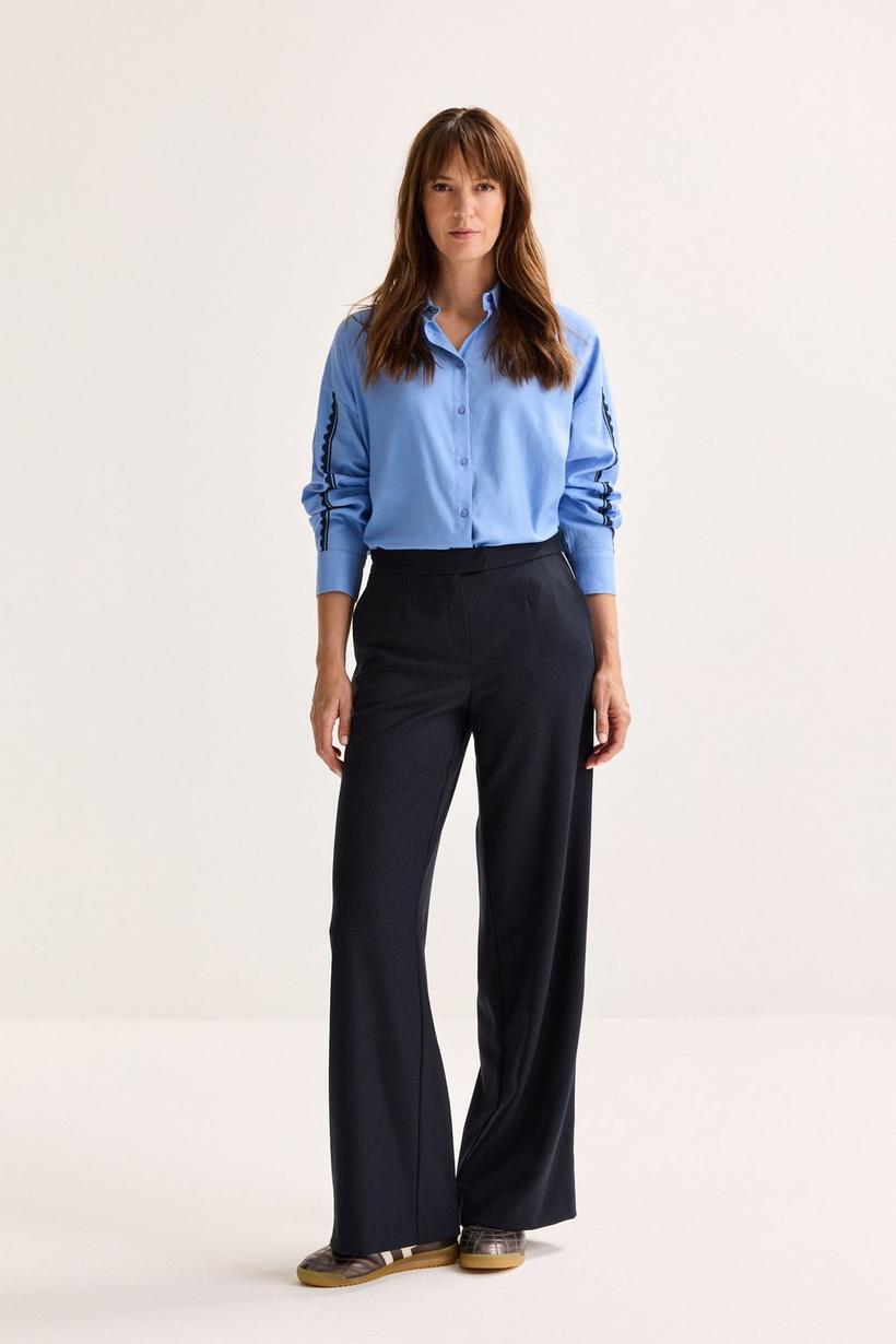 Améline Gestreepte Broek Met Bies