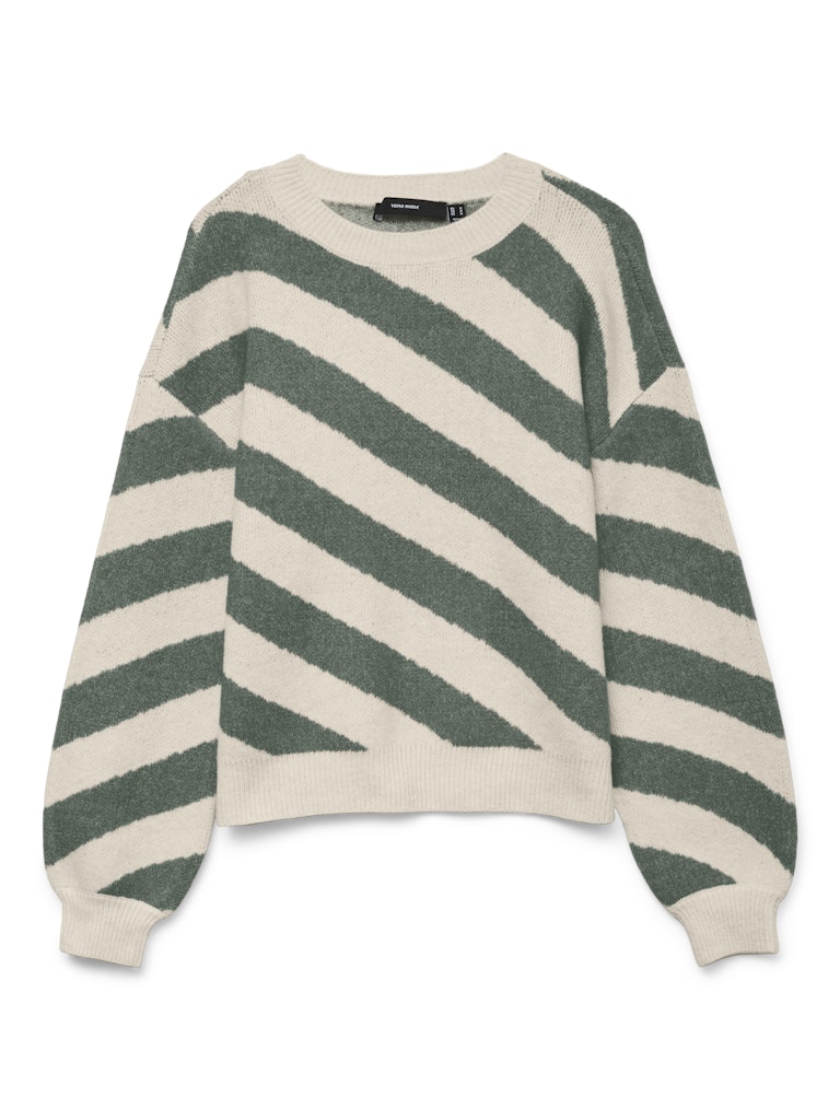 Vero Moda Vmlara ls o-neck pullover boo rep ecru dessin