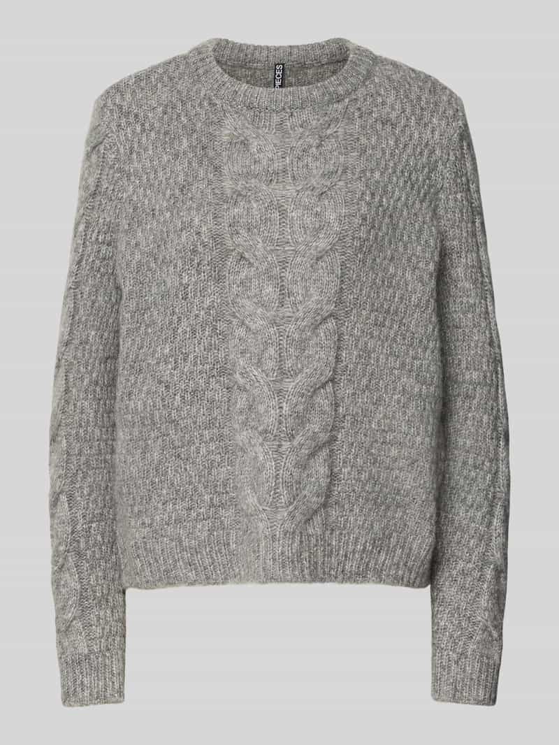 Pieces Gebreide trui PCNINA LS O-NECK KNIT NOOS BC