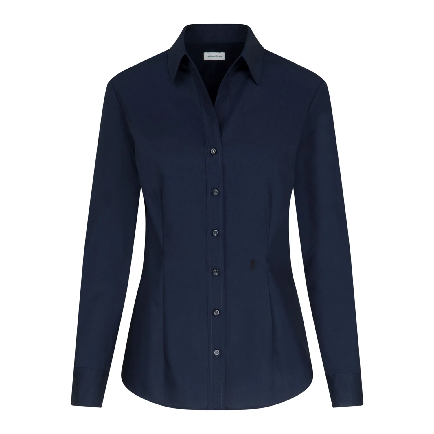 Seidensticker Dames slim shirt met lange mouwen