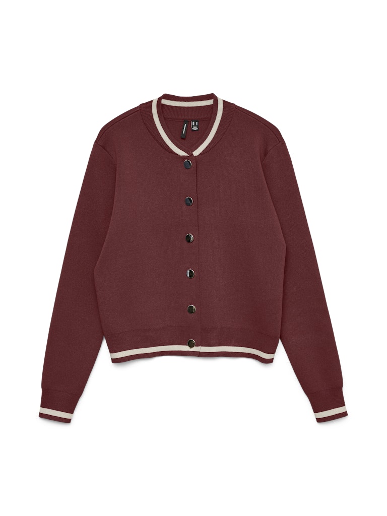 Vero Moda Vmevelijn ls bomber knit cardigan exp bordeaux