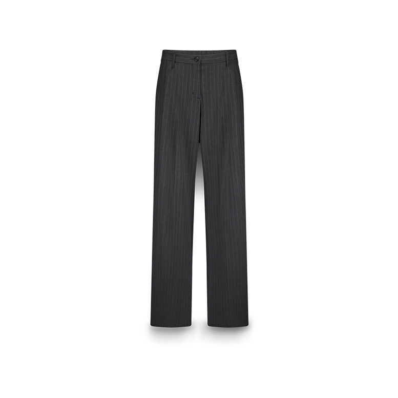 Summum trousers wide leg pinstripe 4s2905-12258 860 anthracite