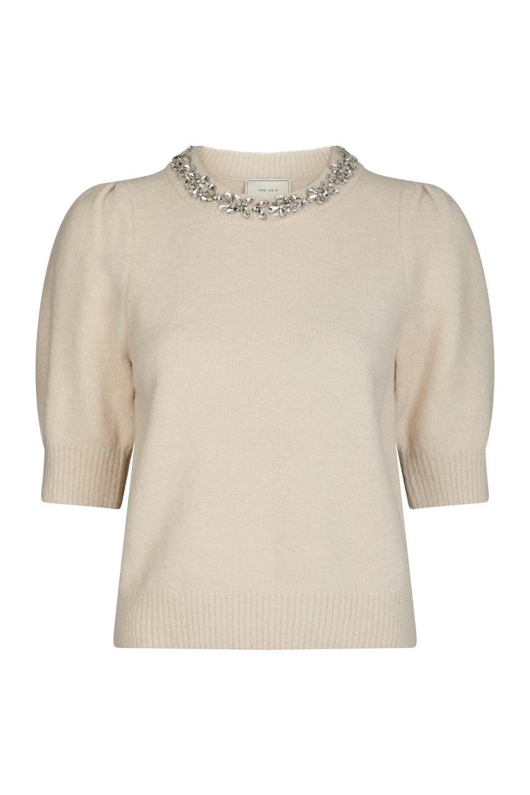 Neo Noir maia stone knit blouse 162914 124 ivory