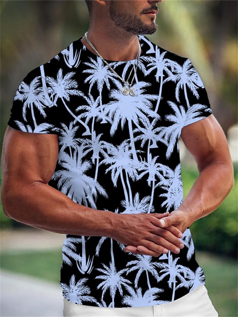 ETST 03 Zomer Hawaiiaanse Heren T-shirt 3d Print Boom Grafische T-shirt Mode Korte Mouw Kleding Oversized Camiseta Streetwear Tee tops L