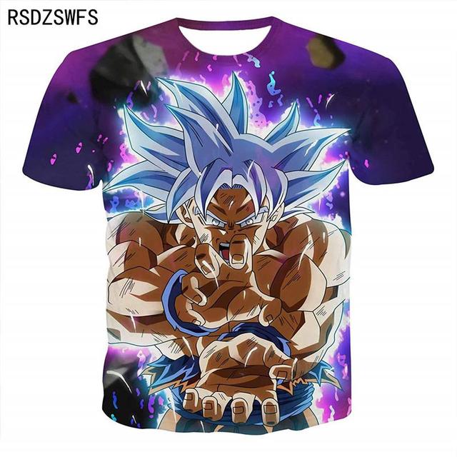 Baibao QIQI Nieuwe Cartoon Harajuku T-shirt Zomer Mannen Mode Casual 3d Printing Goku Anime Zomer Mode Korte Mouw Top XL