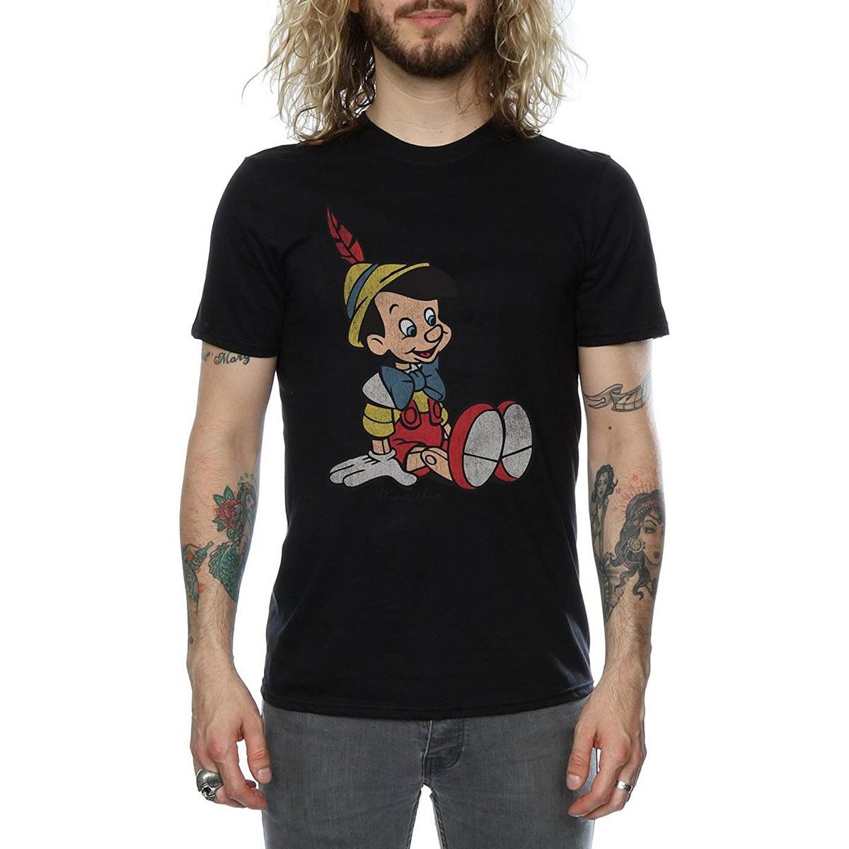 Pertemba FR - Apparel Pinokkio Heren klassiek katoenen T-shirt L zwart