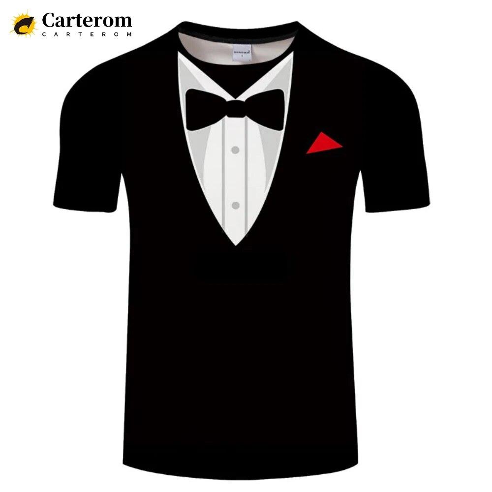 Bobby 2 Neppak 3D-geprint T-shirt Smoking Retro Stropdas Pak Patroon Modetrend Grappig T-shirt Mannen Gepersonaliseerd Casual T-shirt L