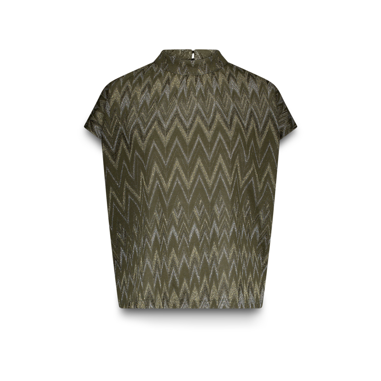 Summum Top zig zag lurex tops 3s5177-30718