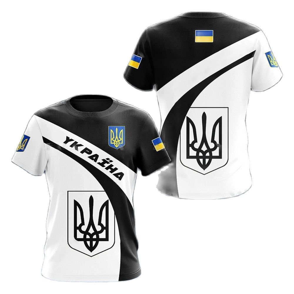 ETST WENDY Oekraïne Heren T-shirts Oekraïense Vlag Shirt 3D Bedrukt O-hals Oversized Korte Mouwen Jersey Mode Herenkleding Streetwear S