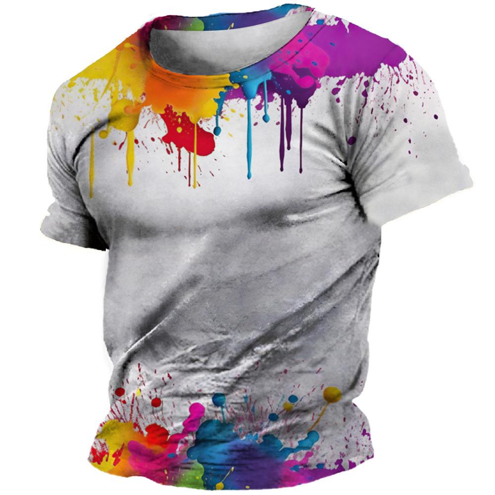 ETST 03 Nieuwe 3D Graffiti Hip Hop Harajuku Ptinted Mannen T-shirts Zomer Mode Casual Street Style Tee Trend Persoonlijkheid Korte Mouw Tops XL