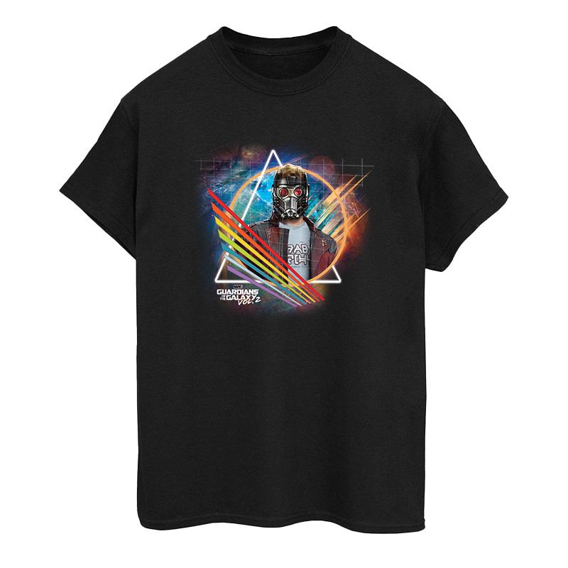 Marvel Heren Guardians of the Galaxy Neon Star Lord gemaskerd T-shirt XXL