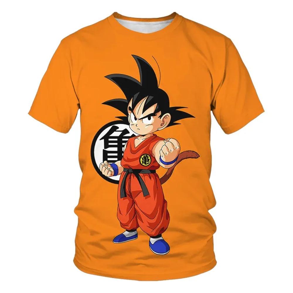 Baibao QIQI Kinderkleding Anime Dragon Ball Z T-shirt Goku Super Saiyan 3D Bedrukt Korte Mouw Harajuku Heren Tops Tees Jongens Meisjes Kleding XXXXL