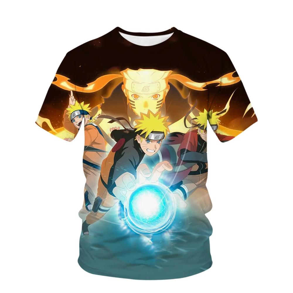 ETST0013 Zomer Naruto Hip Hop T-shirts voor heren Anime Kakashi Streetwear O-hals Korte mouwen Heren T-shirt Cartoon Grafische Tops Kleding M