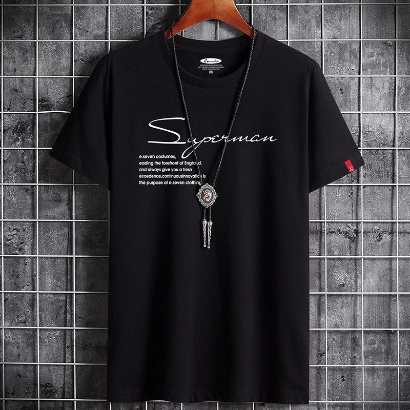 QICED Zomer T-shirt met korte mouwen Heren O-hals Trend Ondershirt XL