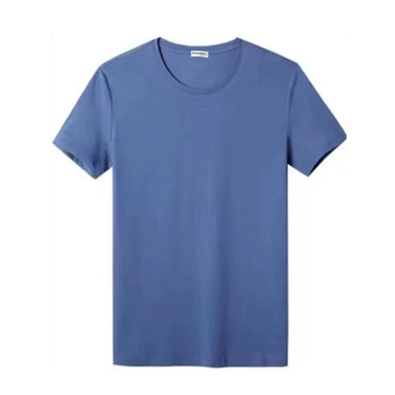 PulseTrade Heren T-shirt met korte mouwen en effen kleur - puur zwart of wit, eenvoudig zomertopje 3XL (73-83 kg)