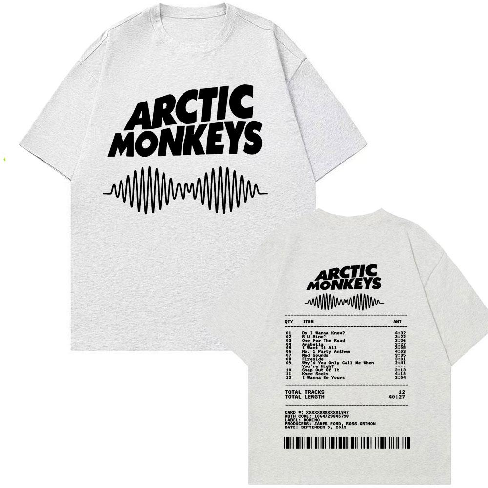High End Unisex T-shirt Arctic Monkeys Muziekalbum Grafisch T-shirt Heren Dames Vintage Street Style T-shirts 100% Katoen Casual Oversized T-shirt L