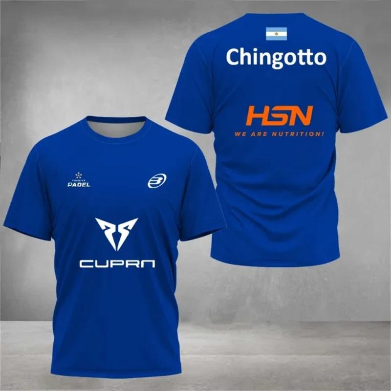 Zengyanqin02 Padel Wear Sport Jersey Heren T-shirt Dames Fitness Sneldrogende Tops Zomer Ademend T-shirt Padel Korte Mouw Herenkleding S